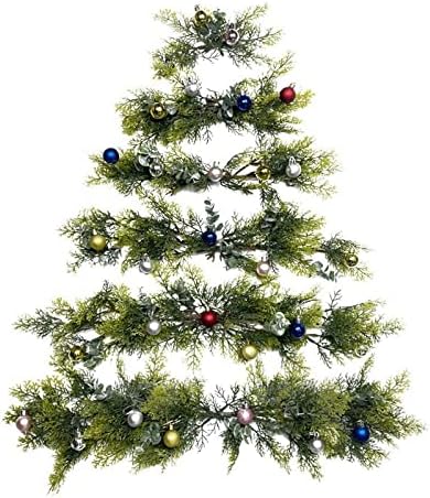 Wallид монтирана елка монтирана елка со bellвонче Прекрасна креативна и уникатна Божиќна декорација Wallид монтиран за украсување на новогодишни украси за украси за за?