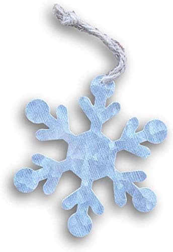 Калај украс - Снегулка - Метален Божиќен занает - дијаметар од 5 инчи -4 брои