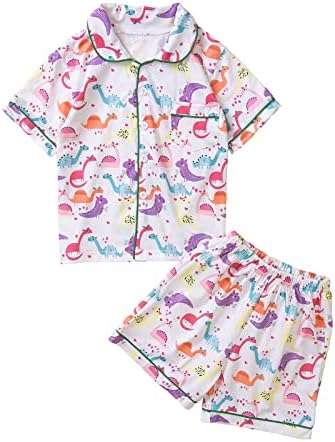 Hahuha toddlers Деца девојчиња момчиња слатки цртани филмови отпечатоци од кратки ракави врвни кратки панталони новороденче симпатична пролетна облека бела