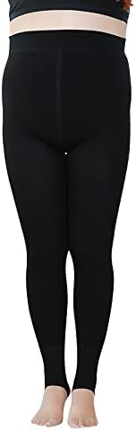 Хелеги за руно за жени со висока половината печати обични панталони плус меки затегнати зимски хеланки за жени