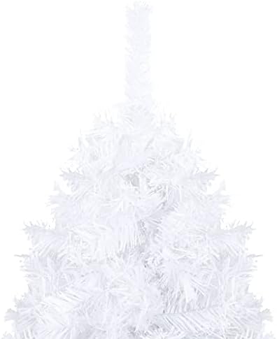 Вештачка елка видаксл со густи гранки домашна дневна соба канцеларија Божиќ украс декор Божиќна празничка декорација бела 70,9 ПВЦ