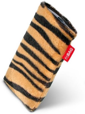 Fitbag Bonga Tiger Tiger прилагодена прилагодена ракав за HTC One. Ситна имитација торбичка со крзно со интегрирана обвивка за микрофибер за чистење на екранот