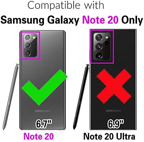 Asuwish Телефон Случај За Samsung Galaxy Забелешка 20 5g Паричник Покритие СО Рфид Блокирање Држач За Кредитни Картички Зглоб