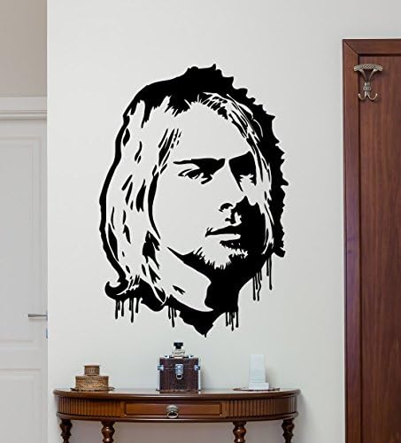 Kurt Cobain wallид Деклар гранџ Нирвана Винил налепница рок -starвезда пејачка музичка студио деклара рок wallид дизајн домаќинства тинејџери соба расадник спална соба декор