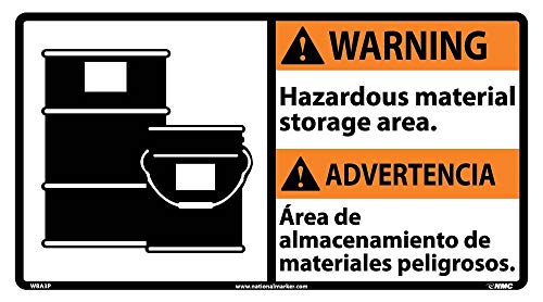 Wba3p-Предупредувачки Знаци За Опасен Материјал, Национален Маркер - Големина: 25,4 x 45,72 см-Секој
