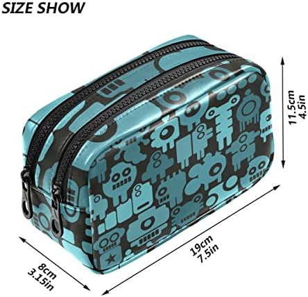 Глафи ​​смешни роботи молив случај со голем капацитет торбичка за молив, преносна козметичка торба за училишни канцелариски