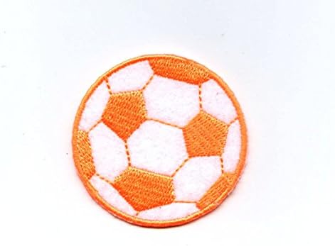 Неон портокал - фудбалска топка - Футебол - Везено железо на лепенка