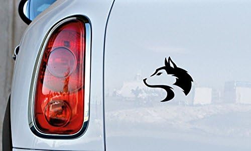 Куче хаски глава лево верзија 4 налепница за налепница за декоратор за налепница за автомобили за автоматски автомобили камиони