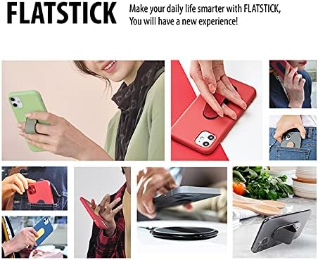 Момостик Flatstick Phone Graprip Stand безжично полнење, тенок, двонасочен штанд, преклопен рамен, монтирање на автомобили, нов зафат на прстите за сите паметни телефони -Симпле?