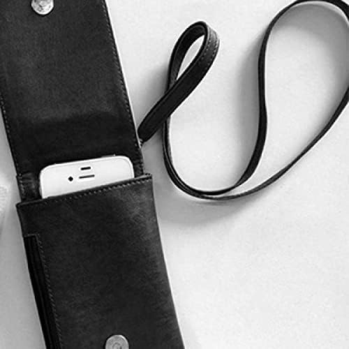 Направено во унгарска земја Loveубов Телефонска чанта чанта што виси мобилна торбичка црн џеб