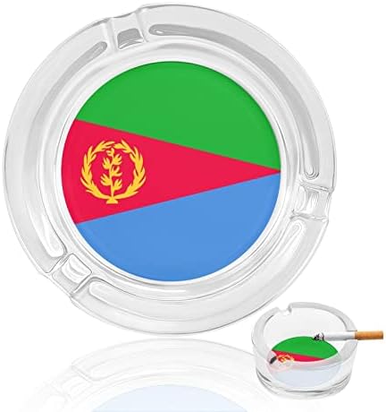 Знаме на стакло од стакло од Еритреја, кружни цигари, држач за фиока за пепел за внатрешна декорација на затворен простор