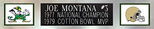 Jо Монтана автограмираше Зелен Нотр Дам Jerseyерси - убаво измешана и врамена - потпишана од Монтана и сертифициран автентичен