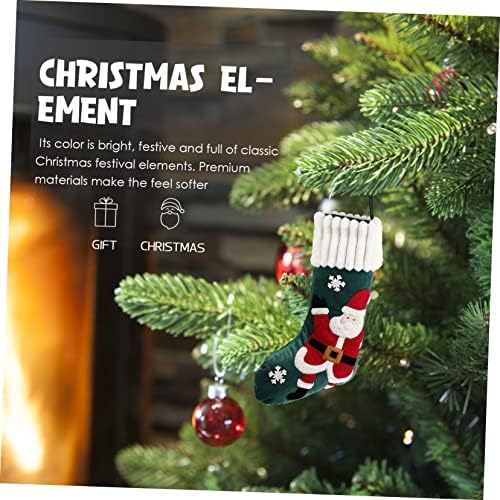 Sewacc везени Божиќни порибни садови чорапи Дедо Мраз за подароци Санта Дедо Клаус Декорација Божиќна бонбона торба Божиќ Дедо Мраз Божиќни третмани