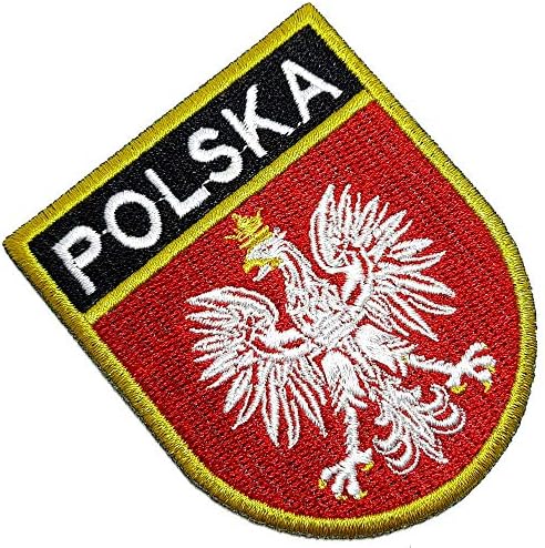 BP0217ET 01 BR44 Полска Полска знамето извезено печ злато гранична униформа картички Кимоно, железо или шиење