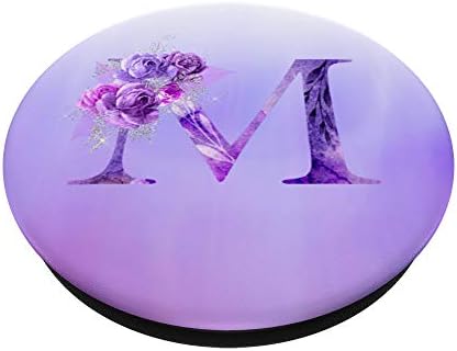 Јоргован цветен почетен буква m виолетова цветни поппокети popgrip: заменлива зафат за телефони и таблети