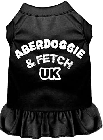Mirage Pet Products 58-02 XXXLBK Black Aberdoggie Велика Британија, фустан за печатење на екран, 3x-голем