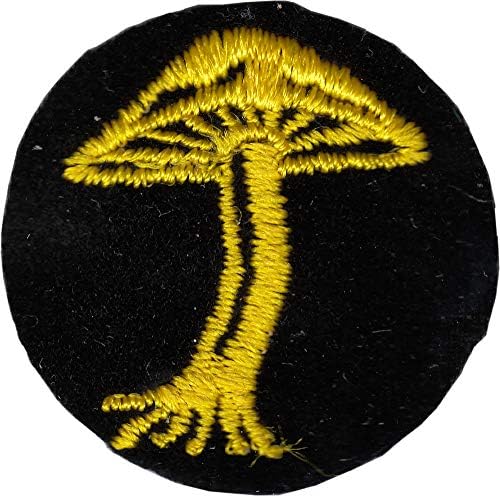 Печурка - жолта во тркалезен црн круг - извезено шиење или железо на лепенка
