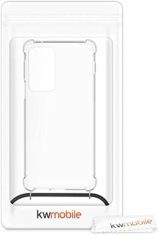 CWMobile Crossbody Case компатибилен со Motorola Edge 20 Pro Case - Clear TPU телефонски покритие w/лента за кабел за ландери