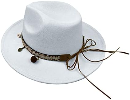 Модерен федора федора мажите широко за жени облечени капа и капи, бејзбол капа, капи, кравјо печатење елек плус девојки