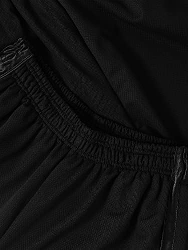 Менс тешка кошаркарска спортска мрежа про -мрежна вентилирана двојна патент -џеб шорцеви