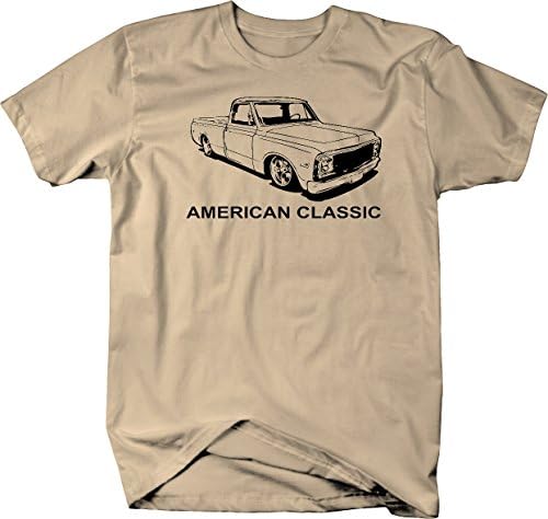 Американски класичен мускулен автомобил C10 FLETETSIDE 1967-72 пикап-камион маица за мажи
