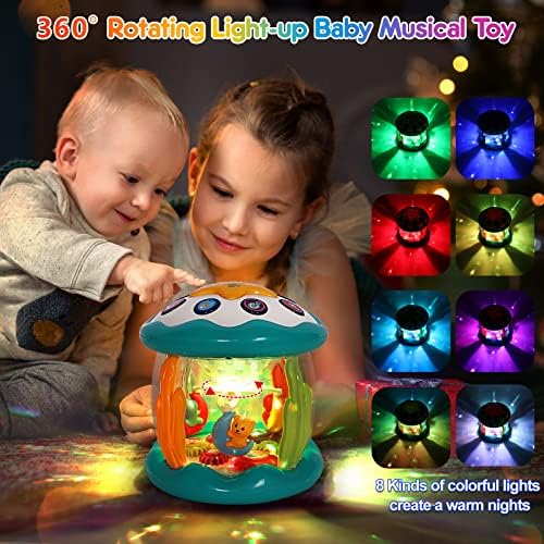 Бебе играчки од 6 до 12 месеци животни кои ротираат светлосни играчки за 1 годишно момче подароци музички играчки за мали деца