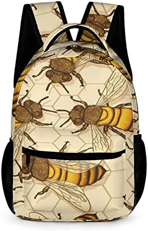 Медоносни Пчели Лаптоп Ранци Симпатична Торба За Патување Секојдневен Подарок За Рамо За Мажи Жени