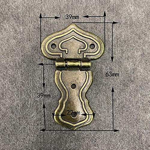 IRDFWH 10 парчиња врата шарки антички бронзени кабинети фиоки накит од дрво кутија DIY Декорирајте конектори за мебел за шарки со завртки