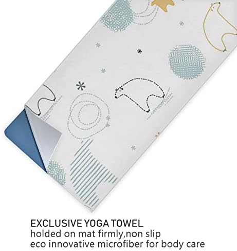 Augenserstan yoga ќебе каваи-полар-мечки зачудувачки јога крпа за јога мат пешкир