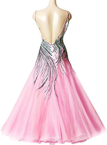 Колекција Шинг-АБ14Вомен Бала со модерен танц Танго Волц Салса стандарден танц фустан Ликра кристално-прилагодување направен