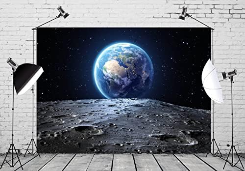 БЕЛЕКО 12х10фт Ткаенина Вселенска Позадина Универзумска Позадина Земја Месечина Површина Опремена Од Наса Планета Ѕвезди Фотографија
