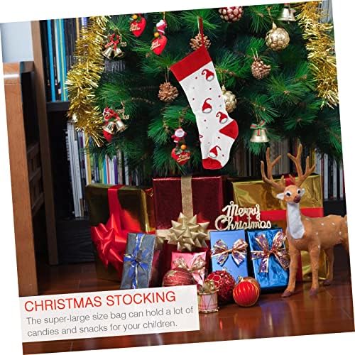 Galpada 1pc празнична плишана декорација Дедото дрво Божиќно плетено порибување Прекрасна подарок чорап презентирана торба сопирачка