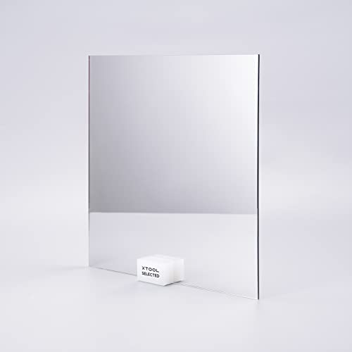 Сребрено огледало акрилни чаршафи, 12 x 12 Непрофесионален сјајно огледало пластичен лим со дебелина од 1/8 инчи, акрилик со