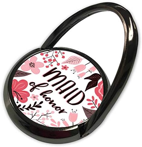 3Drose Janna Salak дизајнира цветни фрази - Maid of Honor - Pretty Pink Floral - Телефонски прстен