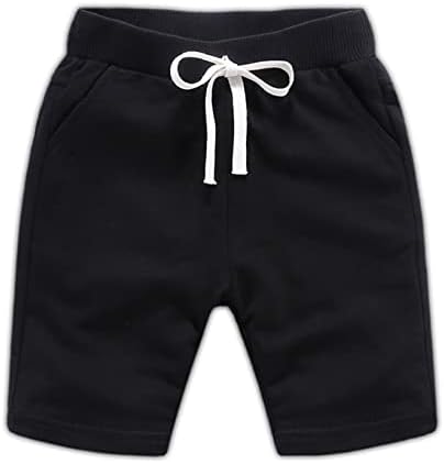 Aiihoo Бебе момчиња Девојки памучни шорцеви со влечење цврста боја летен спорт џогер активни кратки панталони