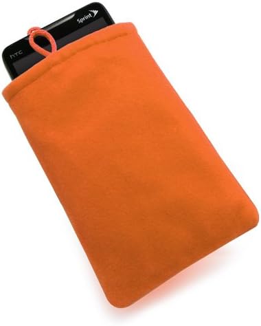 Case Boxwave Case компатибилен со Corsair Game Capture HD60 S+ - кадифена торбичка, мека велурна ткаенина торба ракав со влечење - задебелен портокал