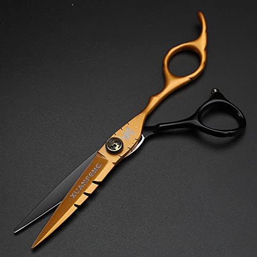 Ксуанфенг Црно Златни Ножици за Коса 6 инчи 9ЦР18 Челичен Фризер Професионални Ножици За Сечење И ножици за разредување