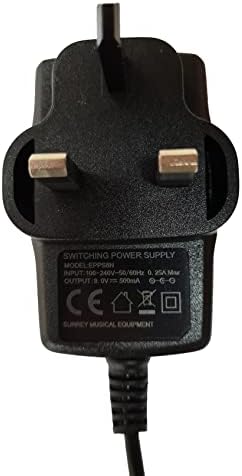 Замена на напојување за адаптер за тастатура Casio LK-110 Велика Британија 9V