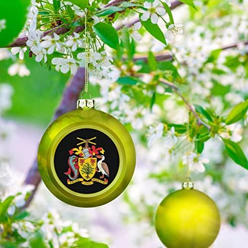 Национален амблем на Барбадос Божиќни топки 2,4 Божиќно дрво што виси украси за украси за забава