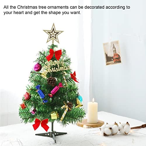 Белоф мини новогодишна елка, RGB боја на светлина Мини елка поставена со LED светла DIY оперирана за iy Божиќна декорација за