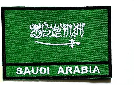 Нипишоп Закрпи Саудиска Countryбија Земја Знаме Железо На Везени Печ Знаме Националниот Амблем Лепенка За Маица Фармерки Здолниште