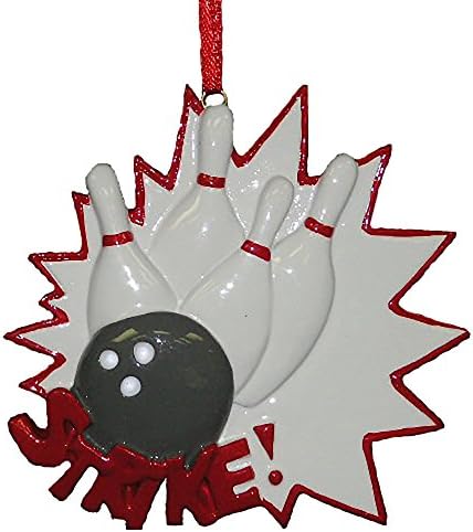 Персонализирана спортска топка за куглање мечка Божиќен празник подарок стручно ракописен украс