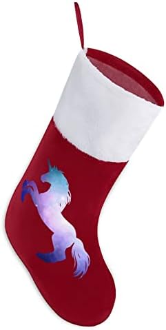 Галакси Еднорог Божиќ виси чорапи за порибување за Божиќно дрво за одмор дома