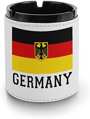 Германско знаме Смешно пу коже од пепел цигари цигари држач за фиока за пепел за украси за домашни автомобили