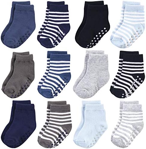 Допрени од природата бебешки органски памучни чорапи со не-лизгач за отпорност на есен, сина, 4-6 дете