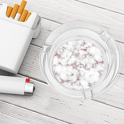 Бело мермер розово злато цигари пушачи стаклени пепелници за пепел за таблета за домашни таблети