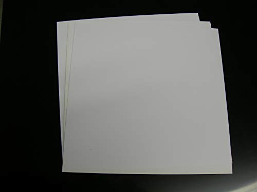 Пластичен лист со полистирен од бел стирен .030 Дебела 12 x 12 светло дифузија rp087