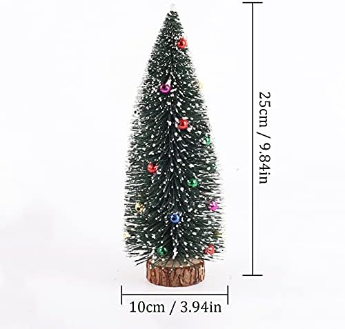 DIY мало дрво мини дрво декор декора за Божиќ, мини Божиќ Божиќно дрво Дома декор, чиста wallидна вазна
