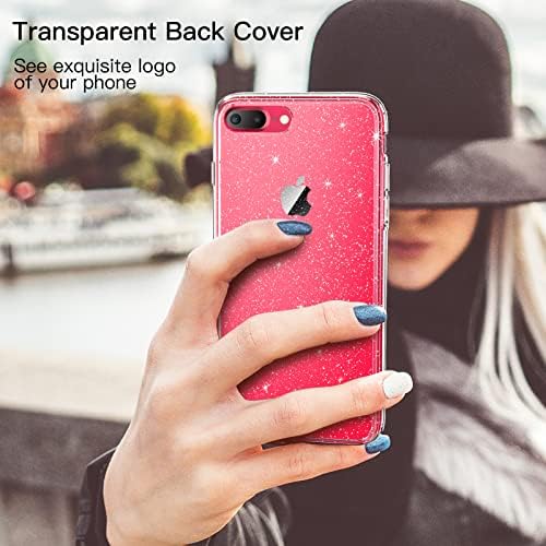 Сјај за сјај Jetech за iPhone 8 Plus/7 Plus, 5,5-инчен, Bling Sparkle Shockproof The The The Bumper Cover, симпатична искра