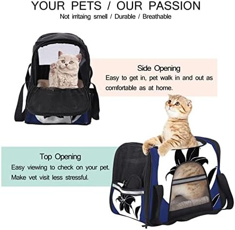 Торба За Носач за Миленичиња црн Крин, Ранец Одобрен Од Авиокомпанијата, Пренослива Торба За Дишење За Мали Кучиња, Мачки И